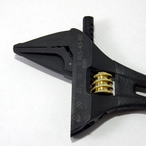Fujiya Black Gold Light Monkey Wrench 0-43 mm FLA-43-BG Spanner From Japan 