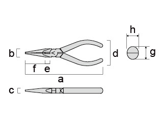 Fujiya - The Pliers and Nippers Company. - PRODUCTS - LONG NOSE PLIERS -  350-150