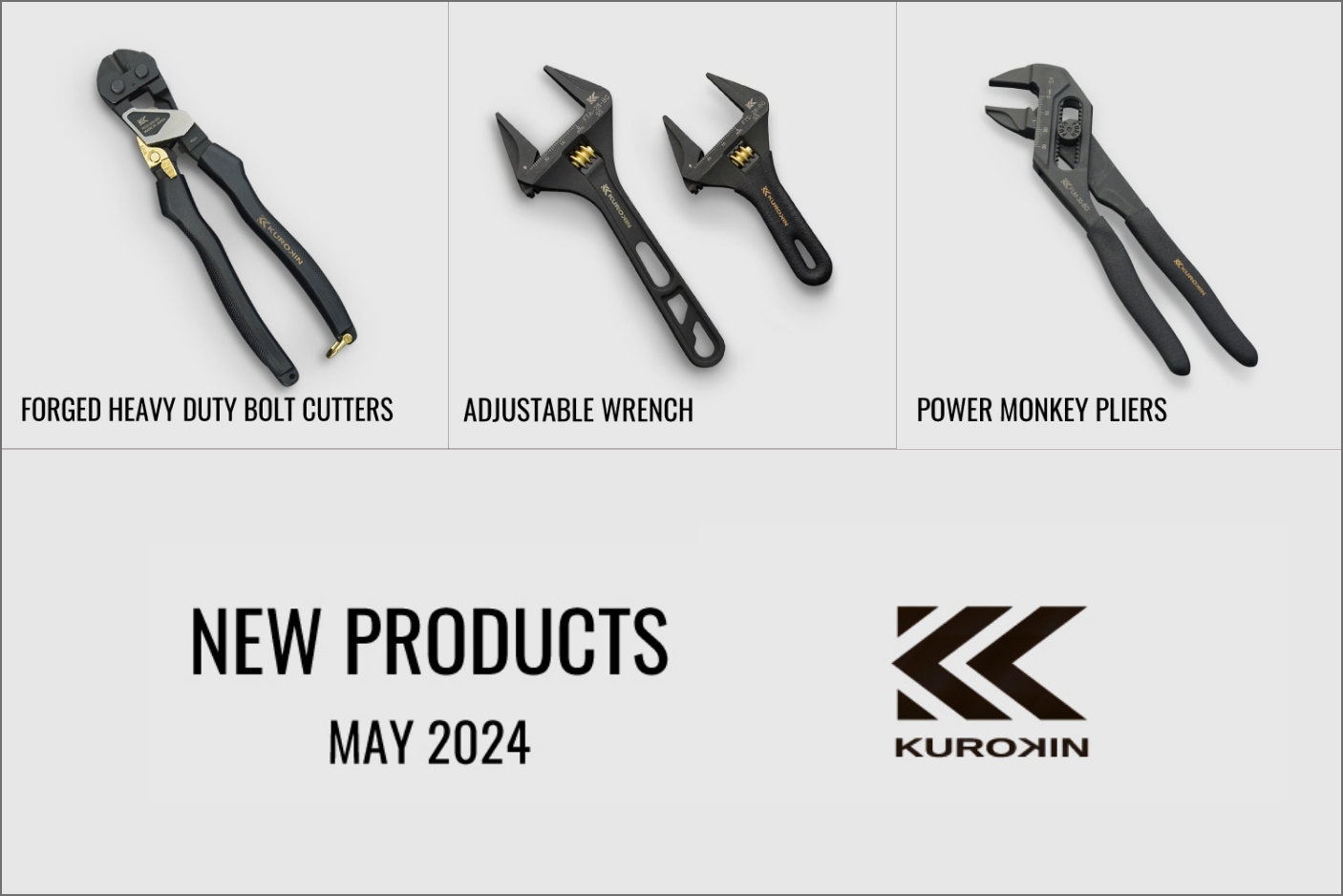 【5月27日KUROKINパートナーショップ先行発売】鍛造ハンディクリッパー・ライトモンキー(ギザ無し)・ライトショートモンキー(ギザ無し)・パワーモンキープライヤー