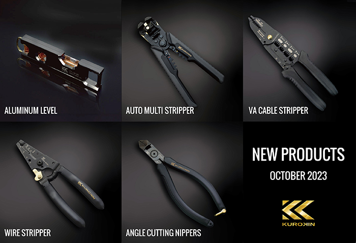 【10月26日PS先行発売】アルミ水平器・電工VAストリッパ・消防設備向けストリッパ・オートマルチストリッパ・斜ニッパ